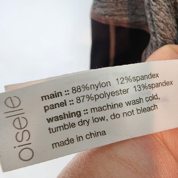 OISELLE Meter Satellite Running Tights Size 02 Wide Criss Cross Waistband sz XS - Picture 8 of 12